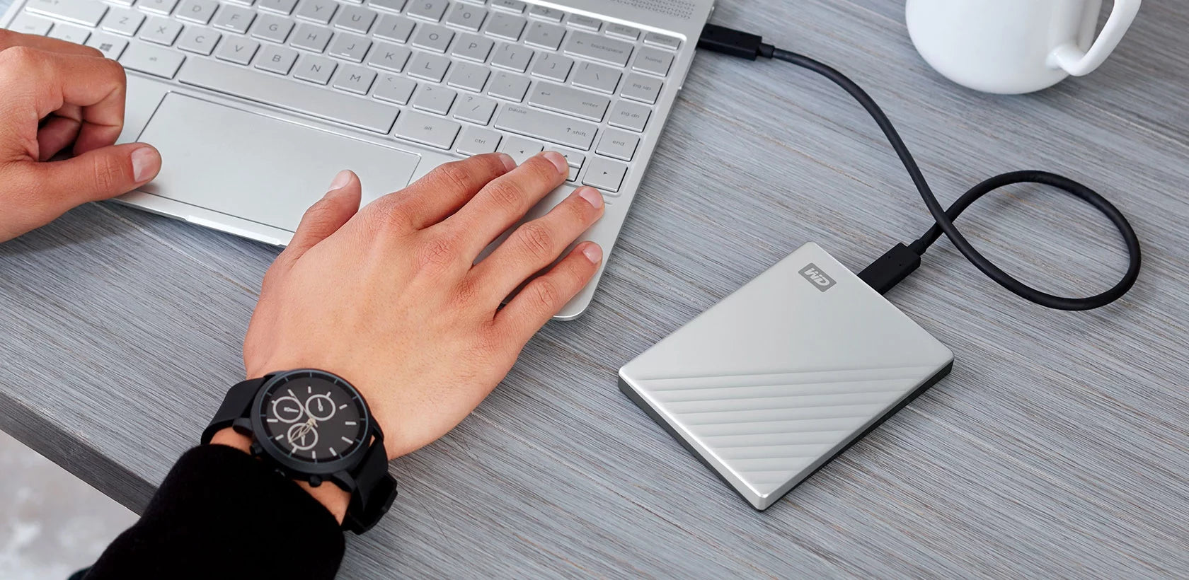 2TB Portable External Hard Drive Silver J866739