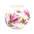 Handpainted Glass Vase - Pink Flowers - 6 Inch O646523