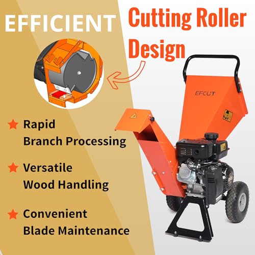 7HP Gas Powered Wood Chipper Shredder Mulcher F55224
