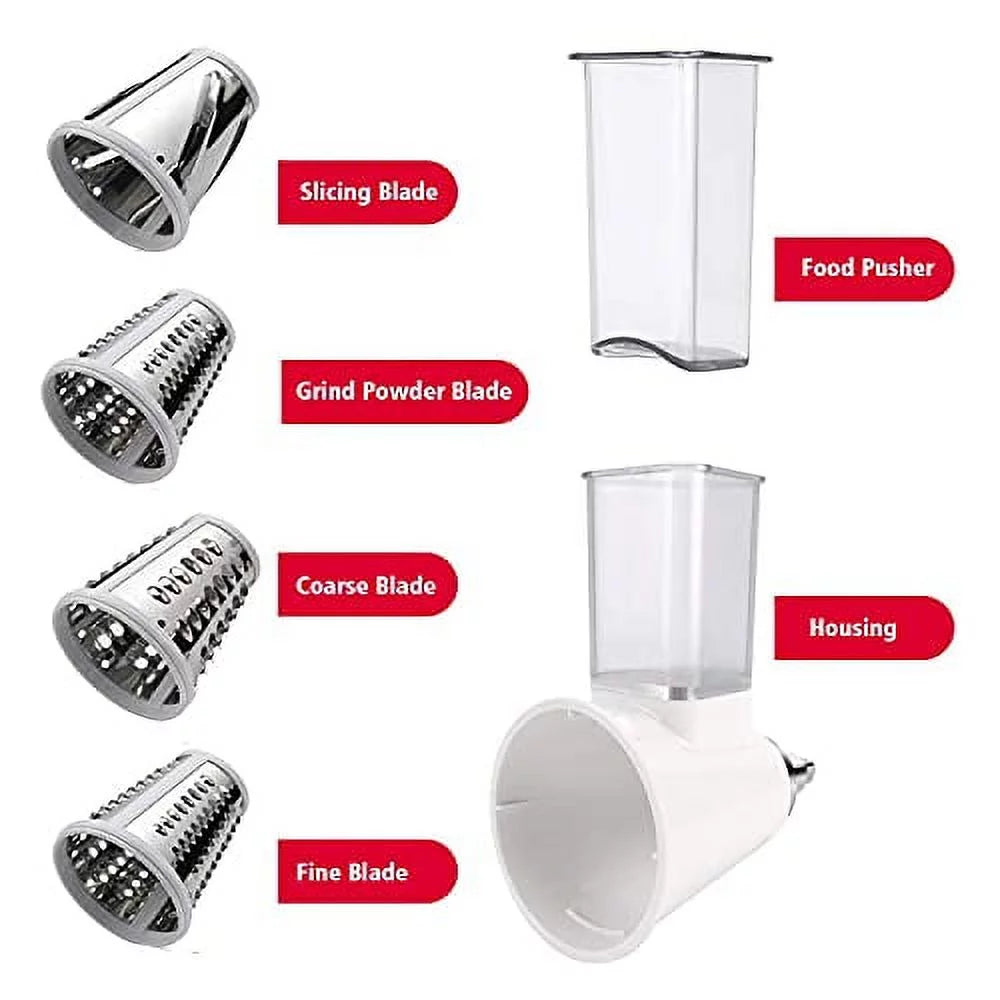 White Slicer Shredder Attachments for KitchenAid Stand Mixers S257