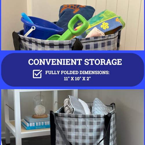 Heavy Duty Storage Tote Bag 22-Gallon Woven Polypropylene Y7696