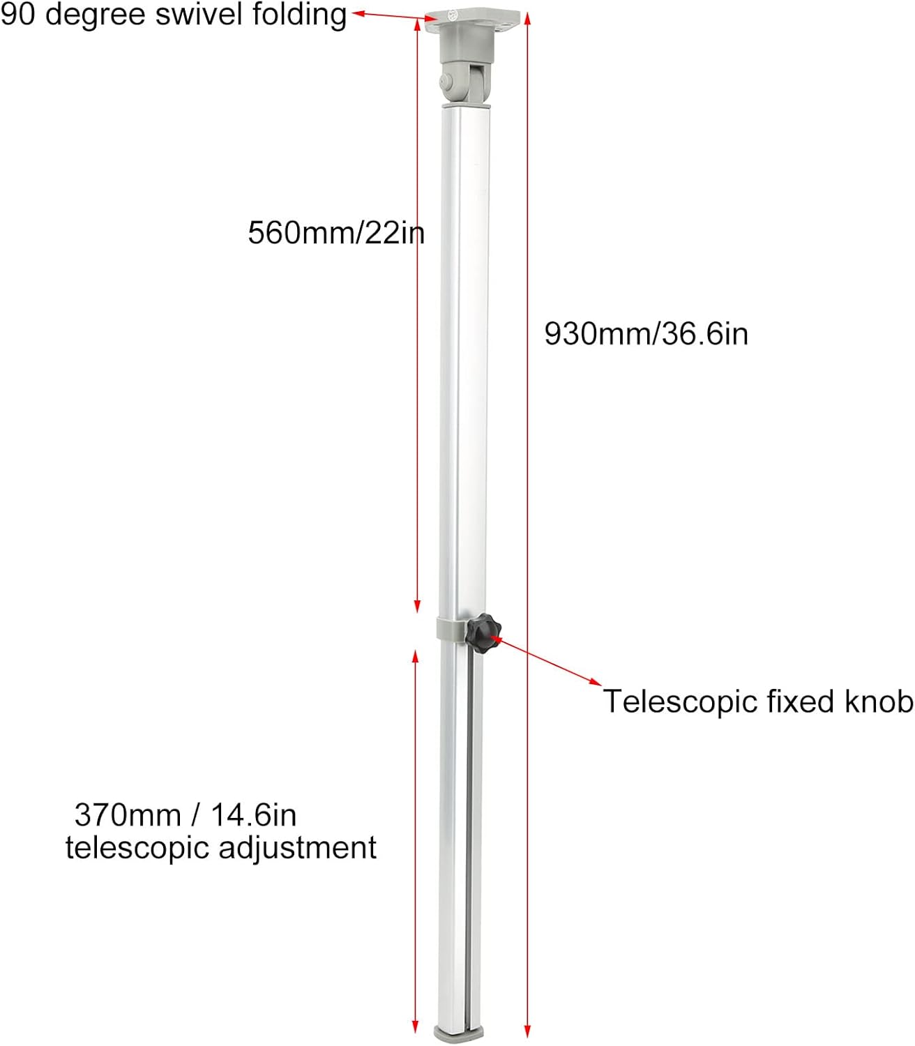 Telescopic Folding Table Leg 560 to 930mm B2882