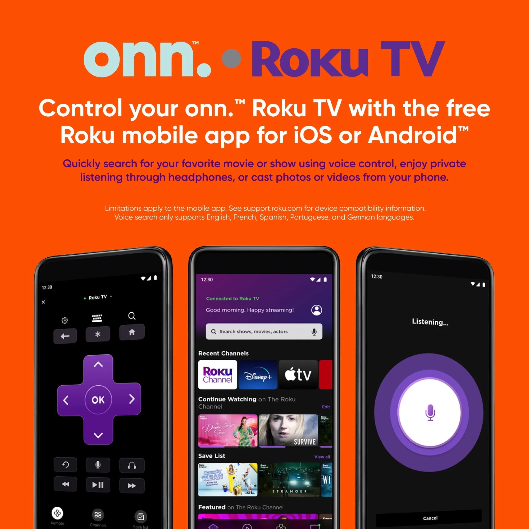 65” Class 4K UHD LED Roku Smart Television X76361