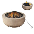 Brown Concrete Round Outdoor Fire Pit N24510