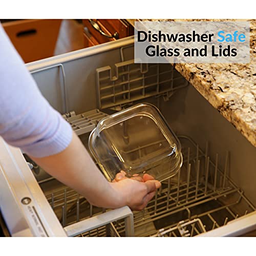 9 Pack Glass Food Storage Containers with Lids F52583
