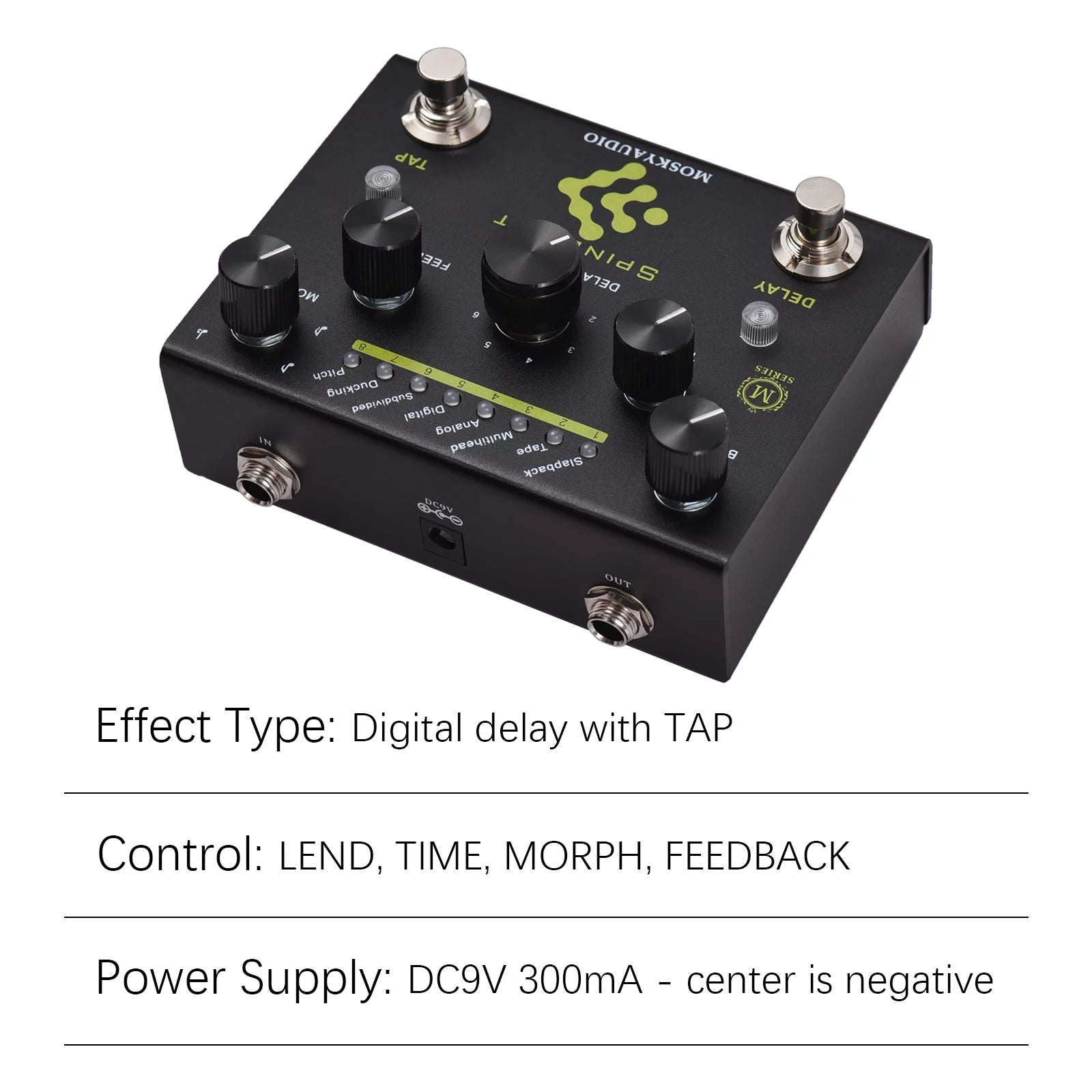 Guitar Pedal with 8 Mode Delay Selection Z46533