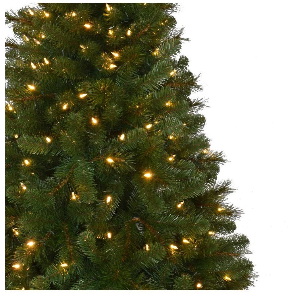 7.5 ft Pre-Lit LED Slim Artificial Christmas Tree C65603