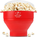 Gray BPA-Free Silicone Microwave Popcorn Popper V8249