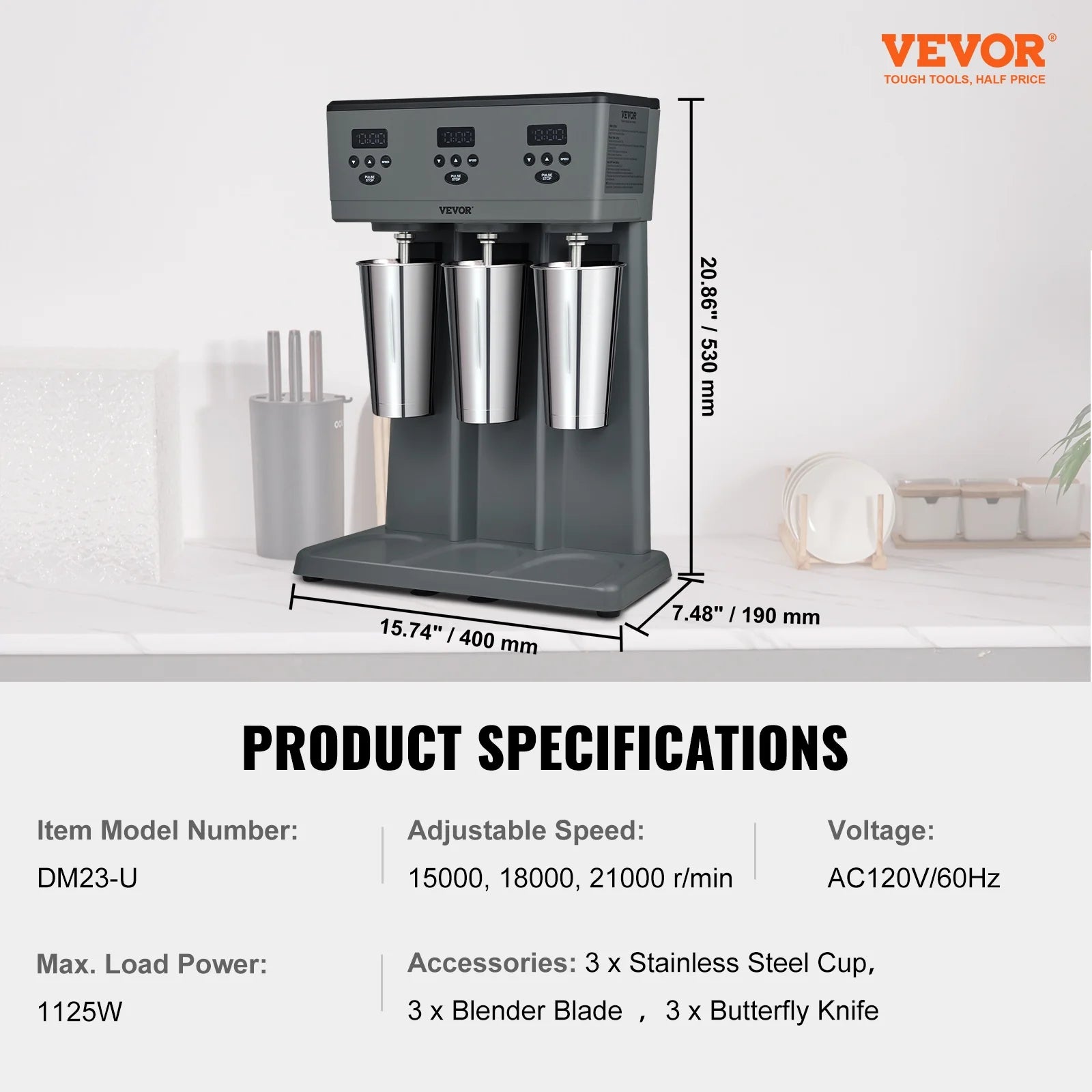 Stainless Steel Electric Blender J32635