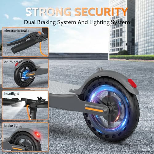 Electric Scooter with 350W Motor 16 Mph Top Speed 8.5'' Solid Tires G732259