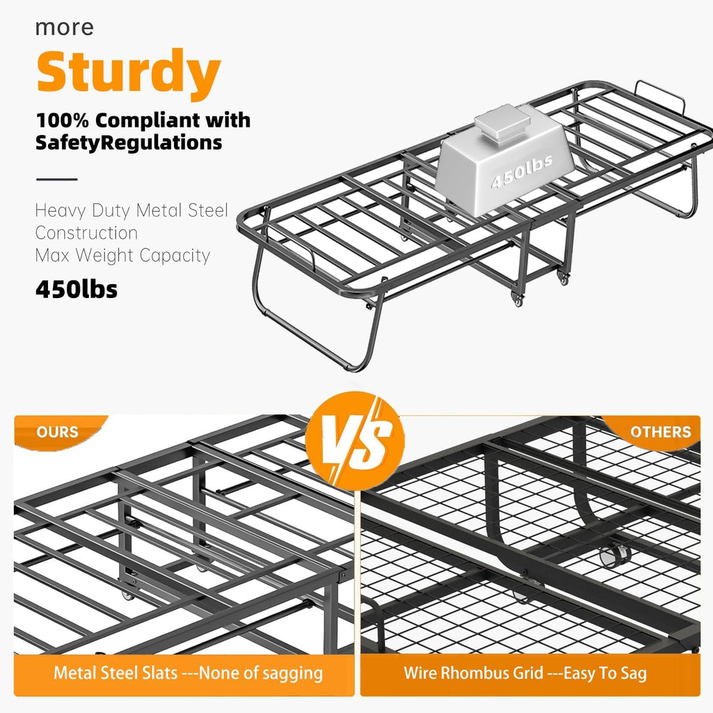 Twin Size Bed Frame with Memory Foam M213
