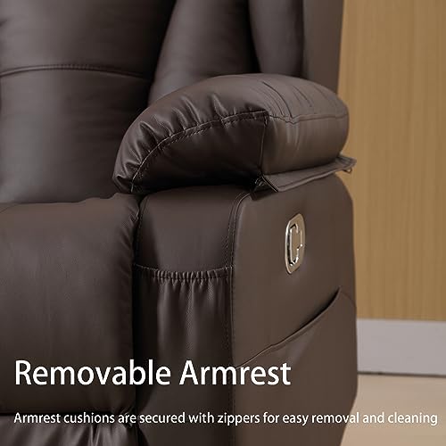 Black Faux Leather Recliner Sofa Set with USB Ports and Cup Holders Y414