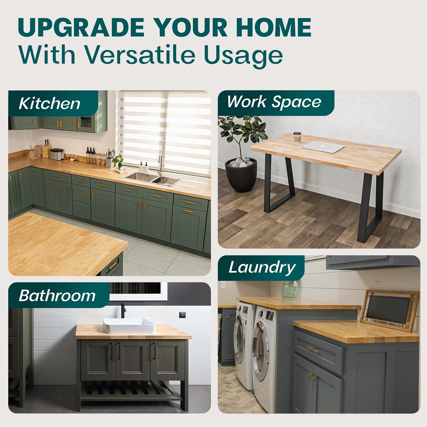 Solid Wood Butcher Block Countertop R200