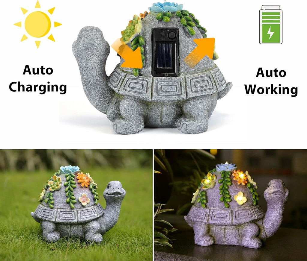 Turtle Statue with LED Lights S210036
