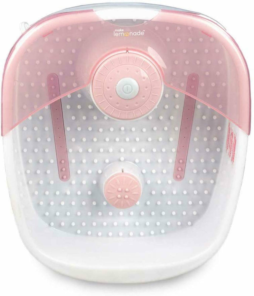Pink Foot Bath with Heat Maintenance Foot Massager J37798