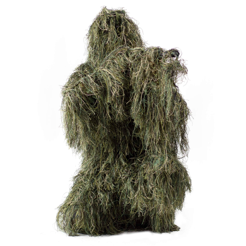 XL/XXL Camo Woodland Camouflage Forest Hunting 4-Piece Ghillie Suit with Bag A5871