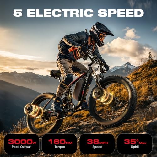 52V 26" Fat Tire Full Suspension Electric Bike C901099