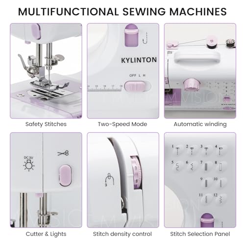 Mini Sewing Machine with 12 Built-in Stitches and Foot Pedal C726