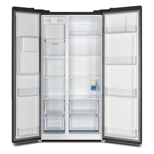 Stainless Steel 36 Inch Side-by-Side Refrigerator and Freezer with 20 Cubic Ft. Capacity D734