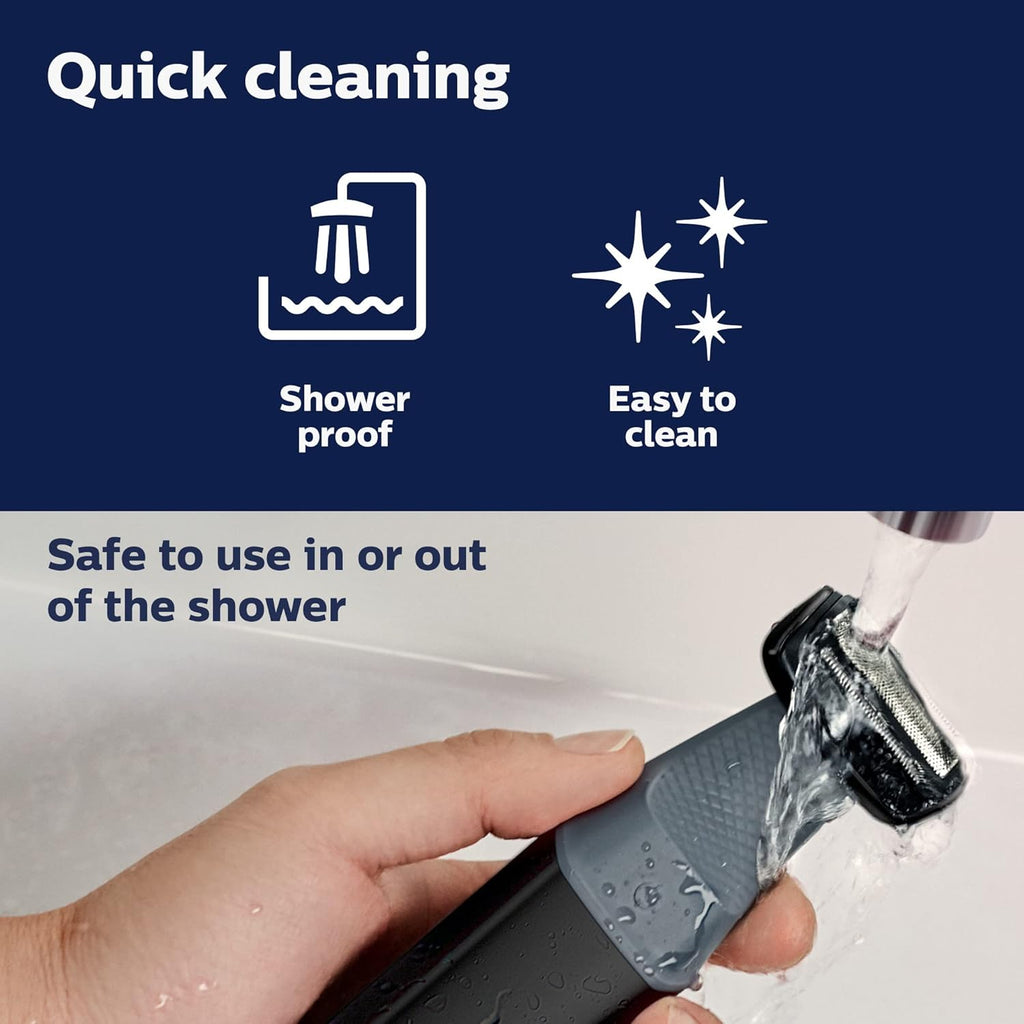 Body Groomer Shaver Showerproof Hair Trimmer with Back Attachment R32272