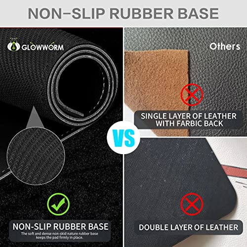 Black Non-Slip Waterproof Pu Leather Desk Pad 23.6in*15.7in F3028