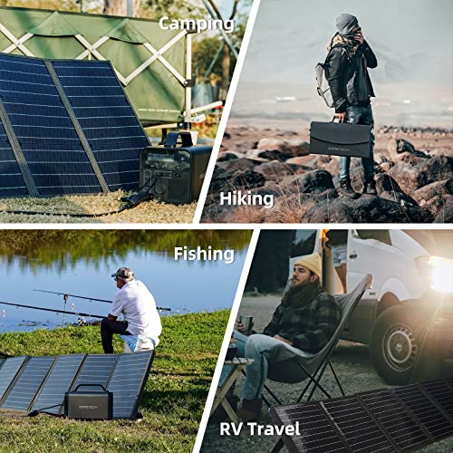 100W Foldable Solar Panel with MC-4 to DC5521/XT60/Anderson Cable, IP65 N693
