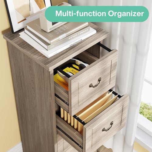Walnut 4-Drawer Vertical File Cabinet C51083