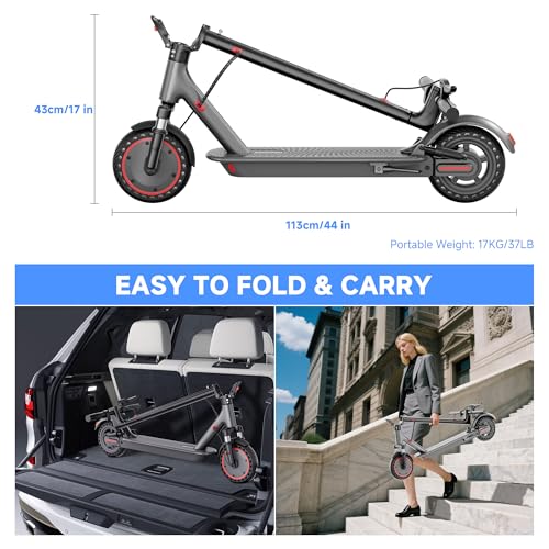 Electric Scooter with 350W Motor 16 Mph Top Speed 8.5'' Solid Tires G732259