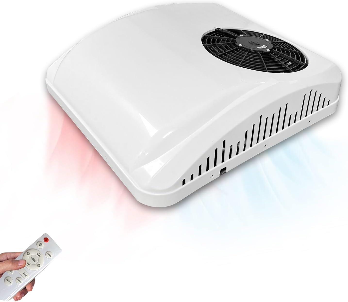 12V Rooftop RV Air Conditioner Heat and Cool White H2858