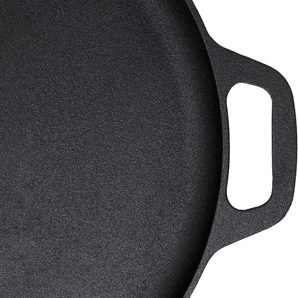 13.5 Inch Cast Iron Pizza Pan with Loop Handles U657789