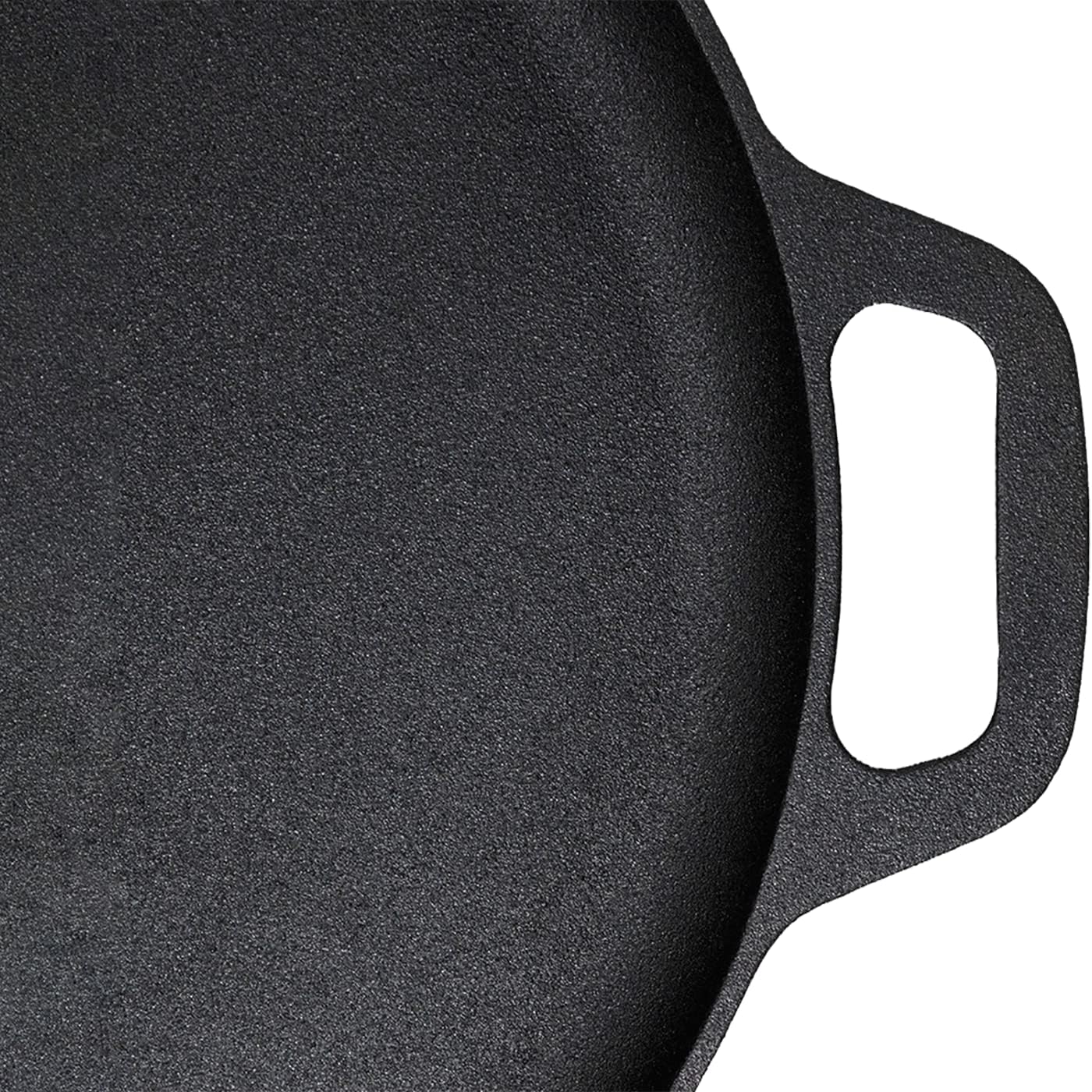 13.5 Inch Cast Iron Pizza Pan with Loop Handles U657789