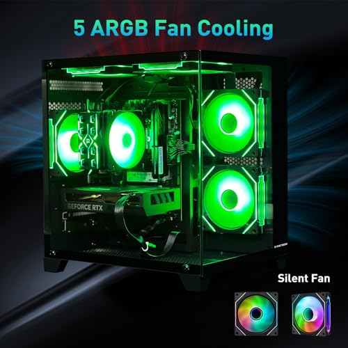 Intel Core i5 13400F RTX 5060 8G 32GB DDR4 RAM 1TB SSD ARGB Fan Gaming Desktop Computer H4807