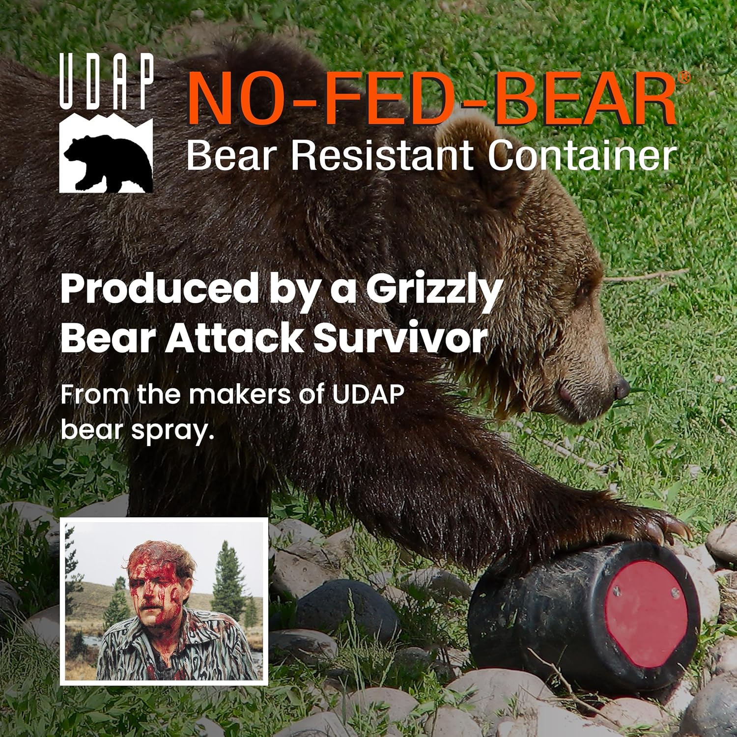 Bear Resistant Food Storage Container, 2 Gallons P26762