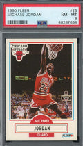 1990 Fleer Basketball Card #26 Graded PSA 8 J918