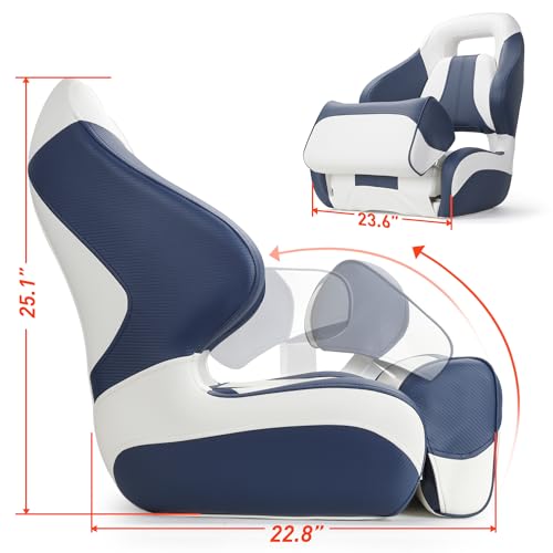 Yellowish-Brown/Black Flip Up Boat Bucket Seat J948