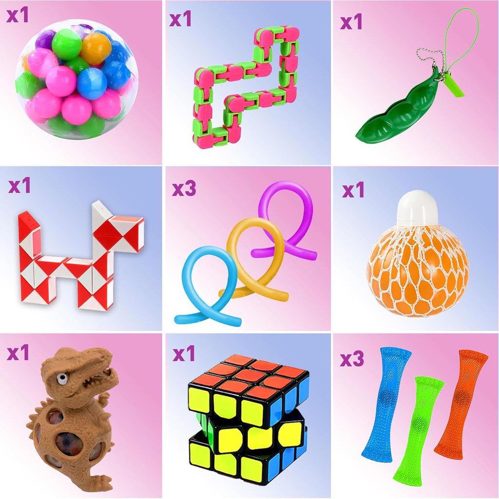 35pcs Fidget Toys Pack with Stress Balls and Fidget Cube Z5327