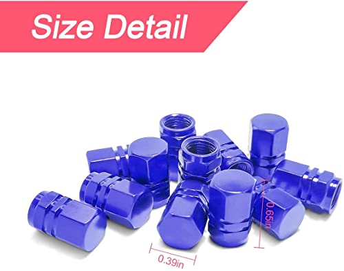 12 PCS Yellow Hexagon Tire Valve Stem Caps N776
