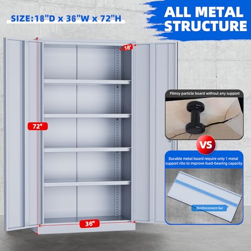 Black Steel Lockable Storage Cabinet O76382