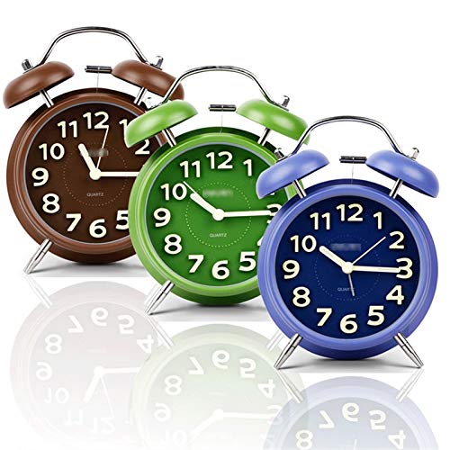 Green Silent Night Light Desk Alarm Clock U991884