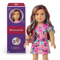 18-inch Doll with Gray Eyes, Caramel Hair, Dress U45191