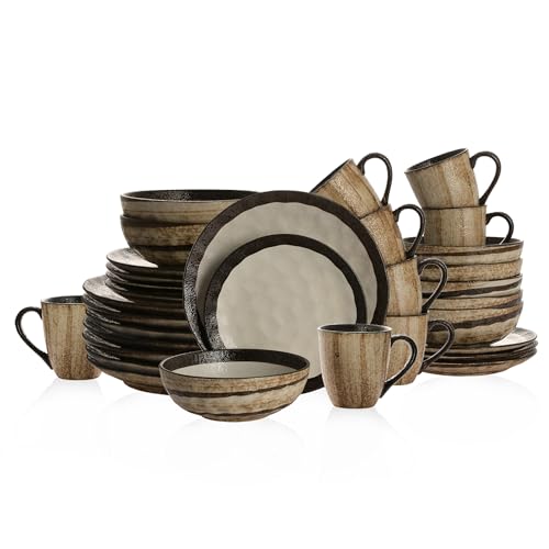 Beige 16-Piece Porcelain Dinnerware Set M79807