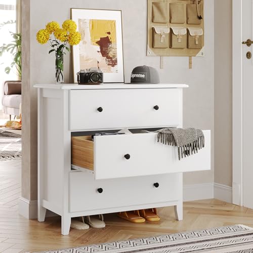 White 6 Drawer Solid Wood Dresser C236