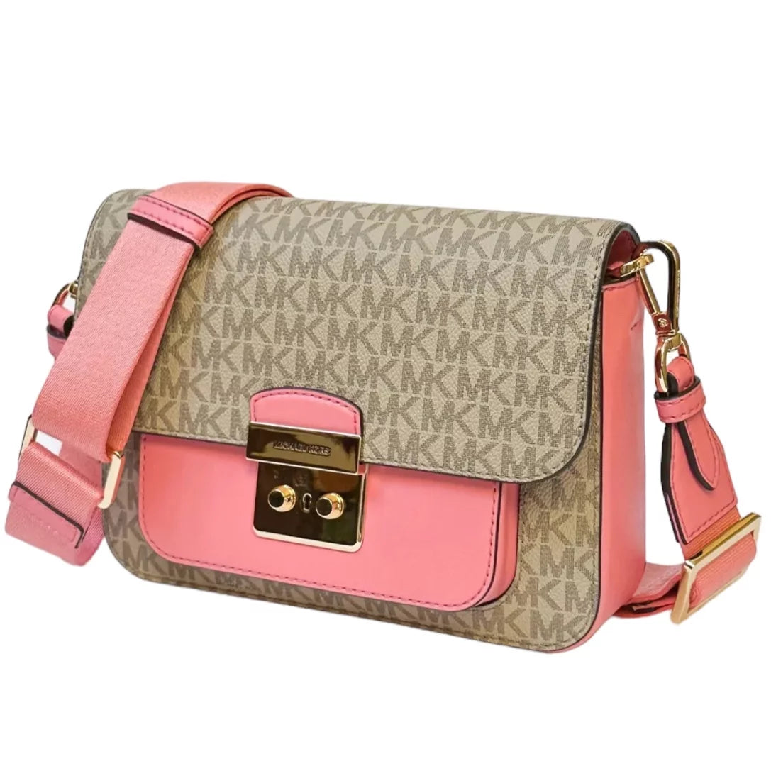 Medium PVC Leather Flap Crossbody Handbag M41397