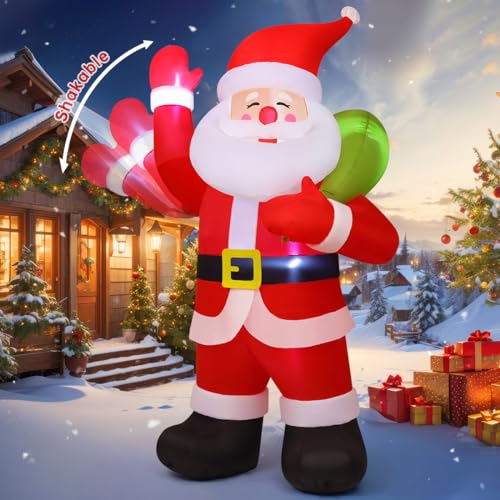 9 FT Animated Santa Inflatable with LEDs H57485