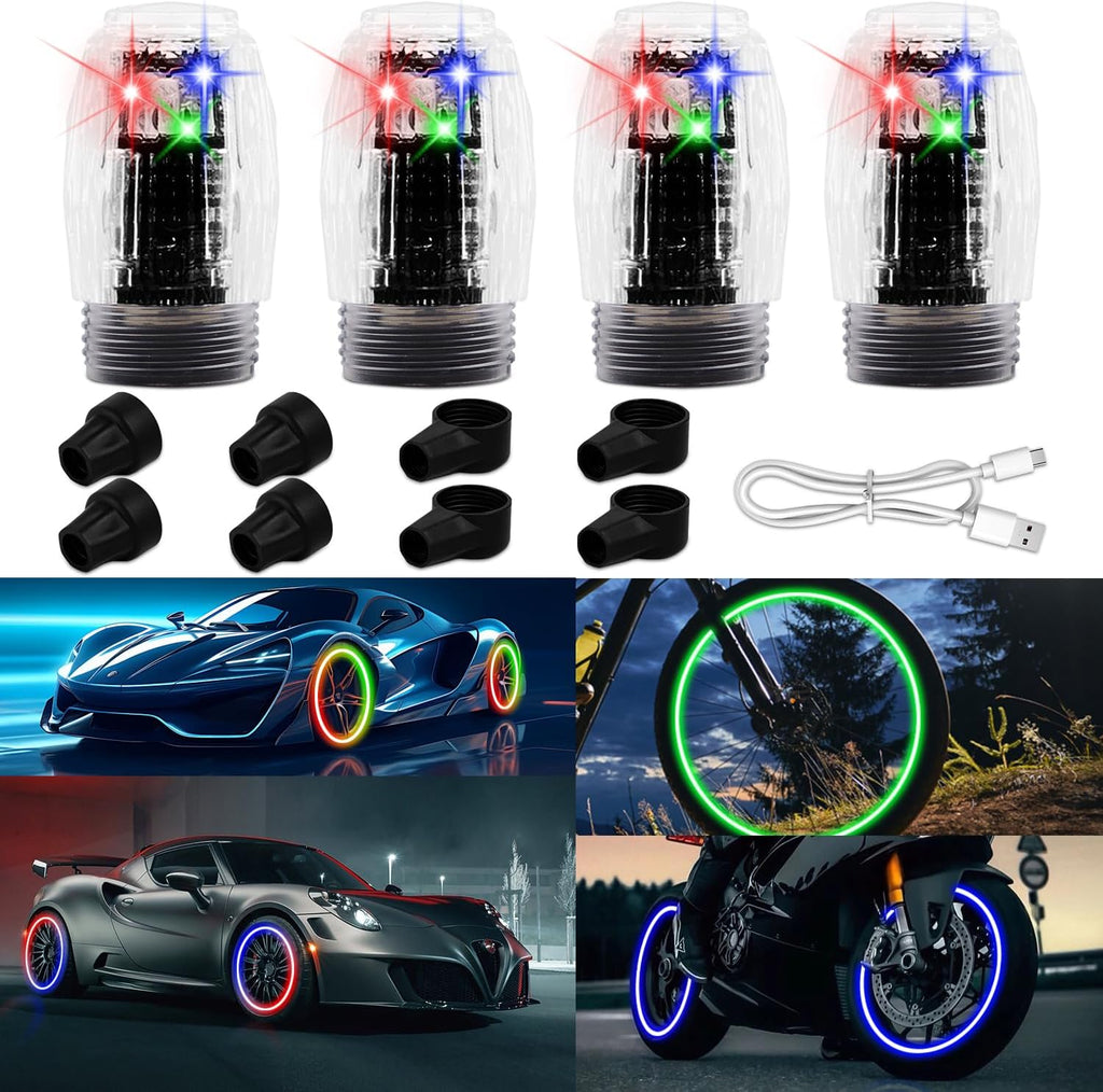 4 PCS Tire Valve Light LED Wheel Lights P141668