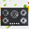 30" Gas Cooktop 5 Burners NG Gas Stove Black I23136