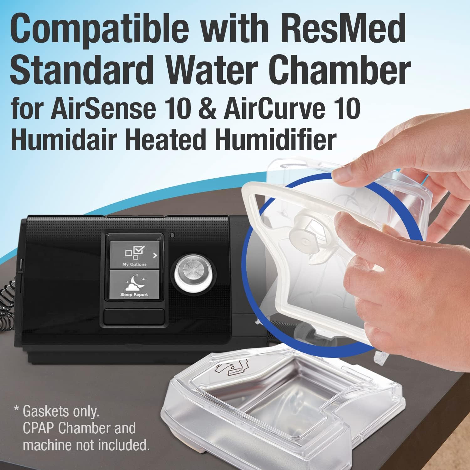 [2 Pack] Replacement Gaskets for ResMed AirSense 10 Water Chamber O3071