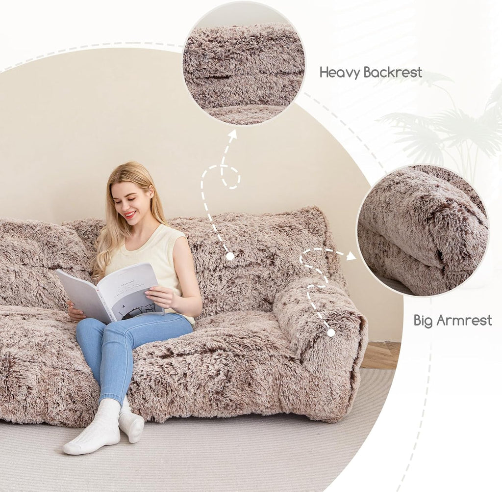 Giant Floor Sofa Couch with Foam Chunk Supportive Mat W870