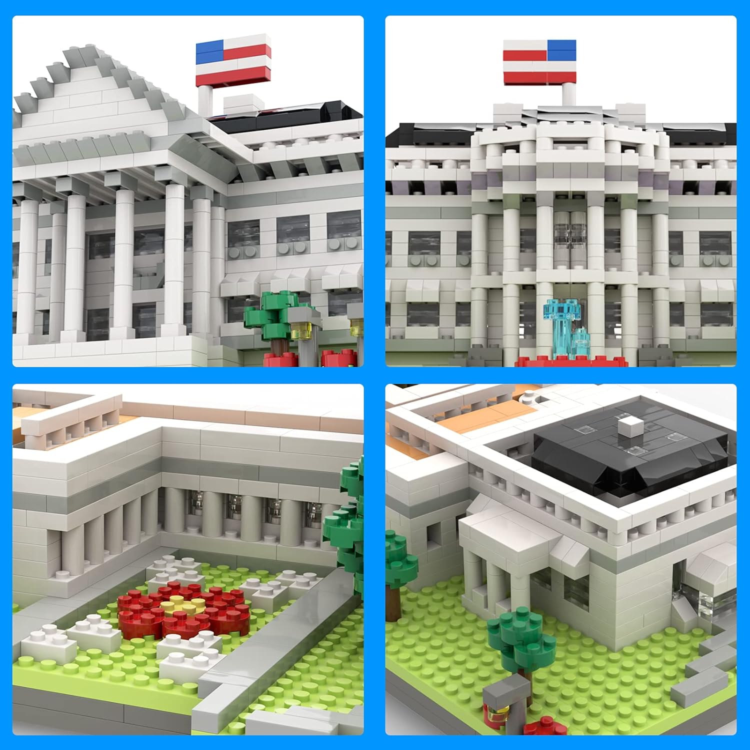 Micro Mini Blocks White House Model Set 3000 Pieces Building Architecture Toys Z847596