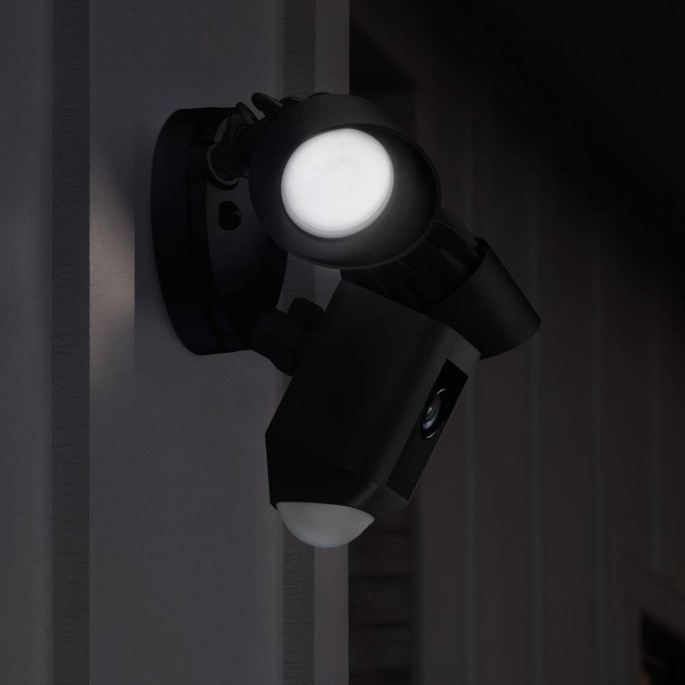 Black Outdoor Wi-Fi Cam with Motion Activated Floodlight (2-Pack) X1511